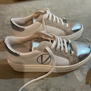 Valentino Cream and White Sneakers